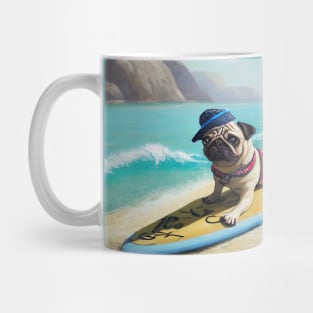 Pug surfing Mug